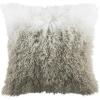 SAFAVIEH Suri Sheep Skin Throw Pillow, White/Grey