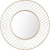 Safavieh 32.9-Inch Round Fonna Wall Mirror, Gold
