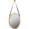 Safavieh Home Collection Pembroke 16 x 40-inch Antique Gold Decorative Strap Mirror