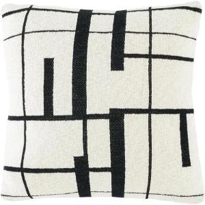 SAFAVIEH AZEEM 18×18 Pillow, Ivory/Black