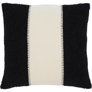SAFAVIEH Camdyn Pillow, Camel/Ivory(Black/Ivory)