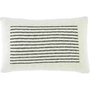 SAFAVIEH Faye 12×20 Lumbar Pillow, Ivory/Black