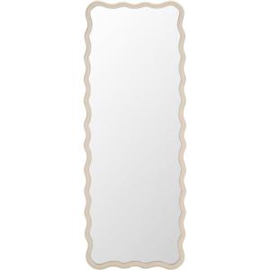 SAFAVIEH Home Collection – Izara White Wavy Wood Full Length Wall Mirror, Vertical Mounted Decorative Mirror for Bedroom, Hallway or Living Room (MRR9027A)(White)