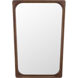 SAFAVIEH Home Collection – Lola Brown Wall Mirror, Rounded Rectangular Wood Frame, Vertical Hanging Accent (MRR9031A)(Brown)