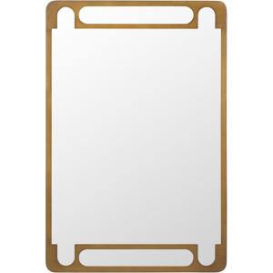 SAFAVIEH Home Collection – Titlia 24″ x 36″ Rectangle Wall Mirror(Antique Brass)