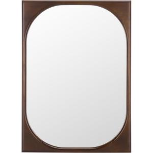 SAFAVIEH Home Collection – Zola Brown Wall Mirror, Wood Frame, Vertical or Horizontal Hanging Accent (MRR9030A)(Brown)