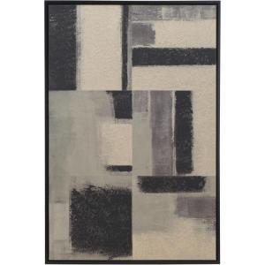 SAFAVIEH Home Collection Blurred Lines Modern Contemporary 24 x 36-inch Framed Wall Art Decor