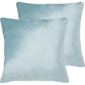 SAFAVIEH Home Collection Davina Purple Viscose 18-inch Square Set of 2 with Insert Pillow, 18″ x 18″(Aqua)