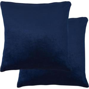 SAFAVIEH Home Collection Davina Purple Viscose 18-inch Square Set of 2 with Insert Pillow, 18″ x 18″(Navy)