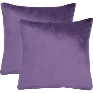 SAFAVIEH Home Collection Davina Purple Viscose 18-inch Square Set of 2 with Insert Pillow, 18″ x 18″(Purple)