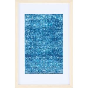 SAFAVIEH Home Collection Demitri Blue 14 x 23-inch Boho Distressed Wood Framed Textile Wall Art for Bedroom, Living Room, Foyer, Dining Area, Entryway