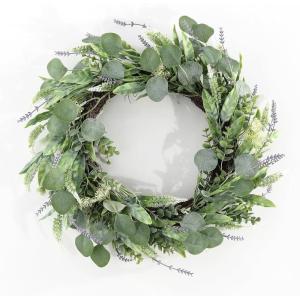 SAFAVIEH Home Collection Faux Artificial 22-inch Eucalyptus & Fennel Decorative Wreath