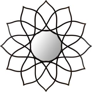 SAFAVIEH Home Collection Flower Power Mirror, Coffee Bronze