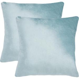SAFAVIEH Home Collection Jovanni Purple Viscose 18-inch Square Pillow Set of 2 with Insert(Aqua)
