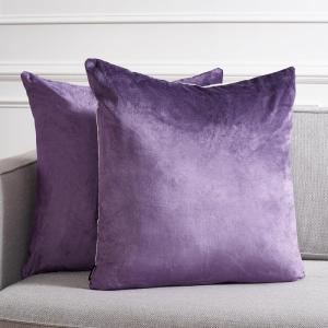SAFAVIEH Home Collection Jovanni Purple Viscose 18-inch Square Pillow Set of 2 with Insert(Purple)