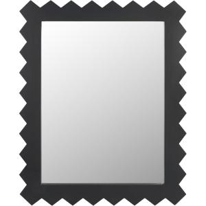 SAFAVIEH Home Collection Kase Black 26 x 33-inch Rectangle Decorative Accent Wall Mirror(Black)