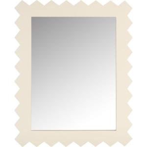 SAFAVIEH Home Collection Kase Black 26 x 33-inch Rectangle Decorative Accent Wall Mirror(White)