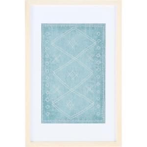 SAFAVIEH Home Collection Kotori Sage/Ivory 14 x 23-inch Boho Tribal Moroccan Wood Framed Textile Wall Art for Bedroom, Living Room, Foyer, Dining Area, Entryway