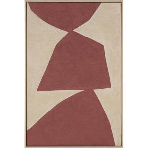 SAFAVIEH Home Collection Red Rocks Modern Contemporary 24 x 36-inch Framed Wall Art Decor
