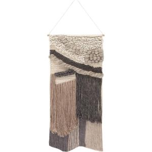 SAFAVIEH Home Collection Sedona Ghazal Boho Tribal Ivory/Grey Wool Woven Tapestry Hanging Wall Art