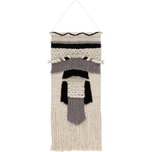 SAFAVIEH Home Collection Sedona Hidalgo Boho Tribal Ivory/Grey Wool Woven Tapestry Hanging Wall Art