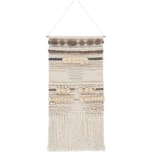 SAFAVIEH Home Collection Sedona Highwind Boho Tribal Ivory/Beige Woven Tapestry Hanging Wall Art