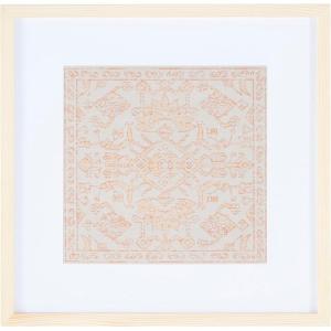 SAFAVIEH Home Collection Stenquist Gold/Beige 18-inch Square Boho Wood Framed Textile Wall Art for Bedroom, Living Room, Foyer, Dining Area, Entryway