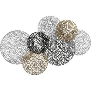SAFAVIEH Home Collection Viviette Multicolored Metal Overlapping 7-Disk Wall Decor