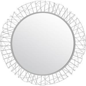 SAFAVIEH Home Elsie Gold Round 29-inch Decorative Accent Mirror(Silver)