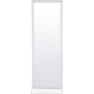 SAFAVIEH Home Jerri Silver Rectangle 36-inch High Standing Shelf Mirror, Teal