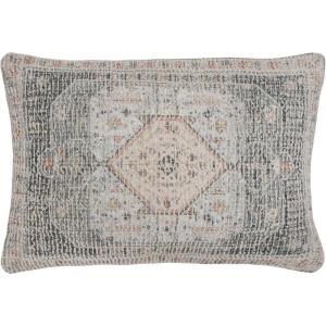 SAFAVIEH Jayde Pillow, 22.0 x 16.0 x 5.0 inches, Moss Green/Blush