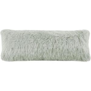 SAFAVIEH Pillow Collection Shag Modish 20″ Throw, Metallic Silver(Green)
