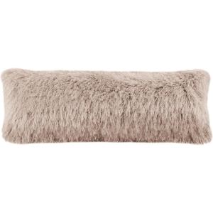SAFAVIEH Pillow Collection Shag Modish 20″ Throw, Metallic Silver(Metallic Bronze)