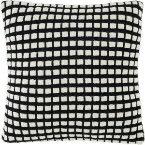 SAFAVIEH Shay 18×18 Pillow, Black/Ivory