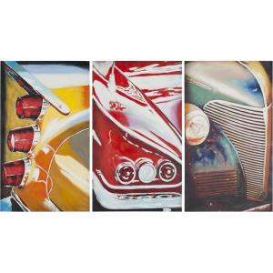 Safavieh Art Collection Auto Legends Triptych Wall Art