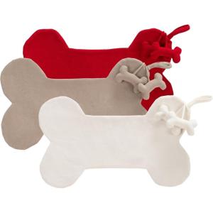 Safavieh Home Collection Chestnut Dog Bone 20-inch Hanging Holiday Christmas Stocking (Set of 3)