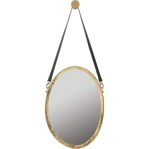 Safavieh Home Collection Pembroke 16 x 40-inch Antique Gold Decorative Strap Mirror