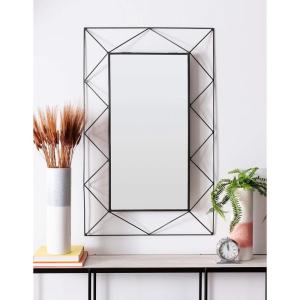 Safavieh Home Heath 47-inch High Gunmetal Rectangle Decorative Accent Mirror(Gunmetal)