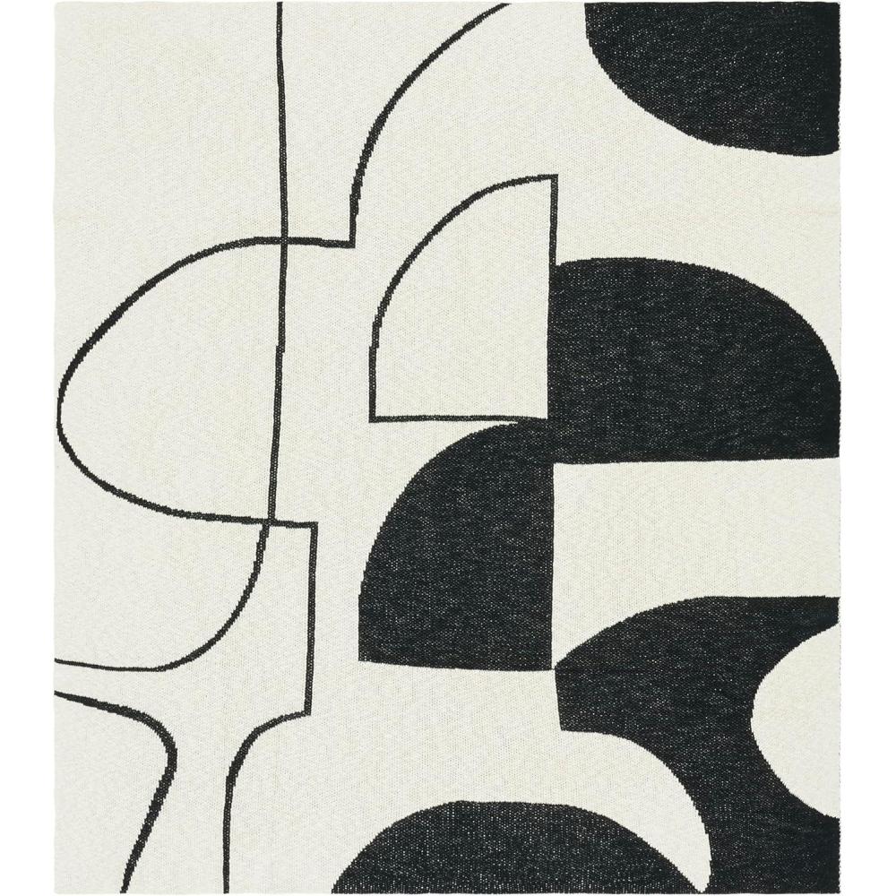 image:imageSAFAVIEH Home Collection Cleon BlackIvory Cotton 50 x 60 Decorative Accent Throw BlanketBlackIvory