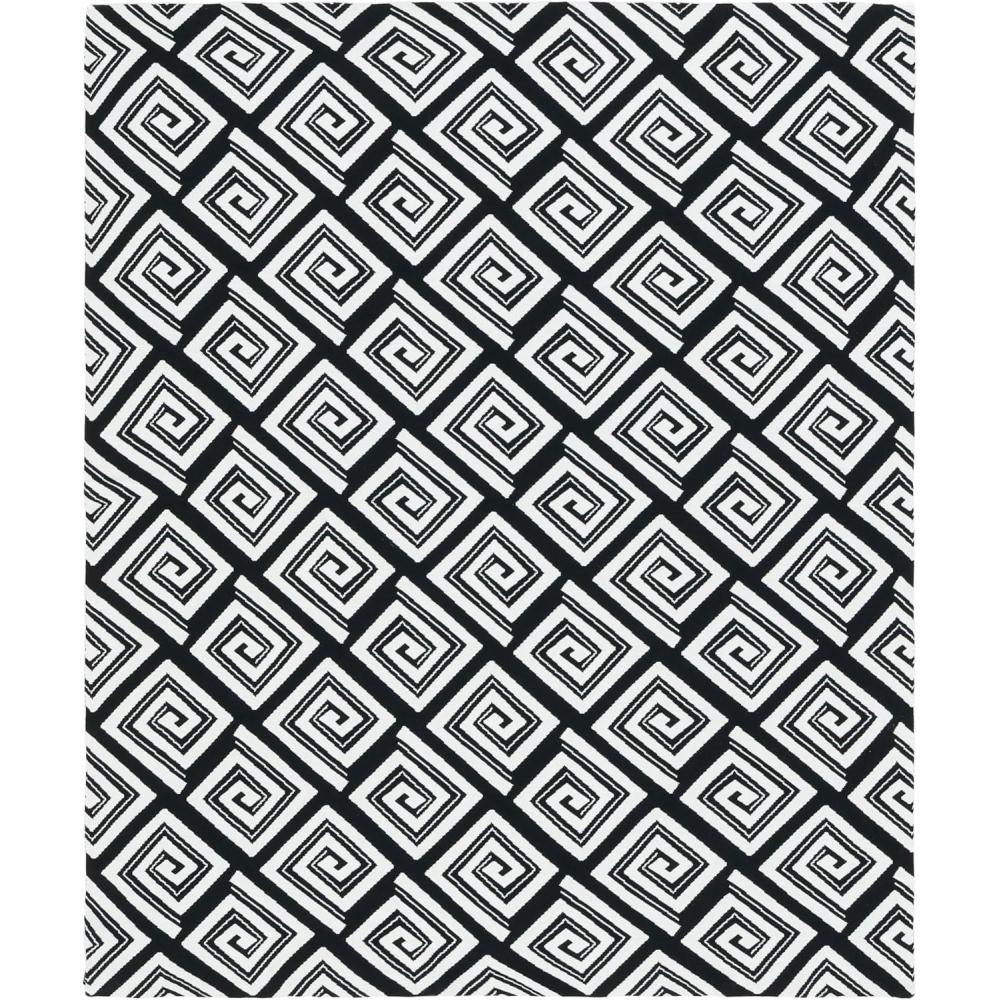 image:imageSAFAVIEH Home Collection Veda BlackIvory Cotton 50 x 60 Decorative Accent Throw Blanket