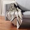 SAFAVIEH Home Collection Cleon Black/Ivory Cotton 50 x 60 Decorative Accent Throw Blanket(Black/Ivory)