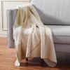 SAFAVIEH Home Collection Cleon Black/Ivory Cotton 50 x 60 Decorative Accent Throw Blanket(Ivory/Beige)