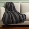 SAFAVIEH Home Collection Inaya Ivory 51 x 67 Cotton Decorative Throw Blanket(Grey)