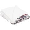 SAFAVIEH Home Collection Ribbon Plaid 50 x 60-inch Grey/Red Cotton & Sherpa Sofa Chaise Lounge Club Chair Living Room Bedroom Decorative Throw Blanket