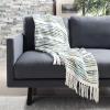 SAFAVIEH Home Landra Blue and White 60 x 72-inch Fringe Blanket Throw