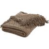 SAFAVIEH Home Collection Inaya Ivory 51 x 67 Cotton Decorative Throw Blanket(Natural)