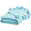 SAFAVIEH Home Collection Shae Aqua 50 x 70-inch Pom Pom Decorative Throw Blanket(Blue)