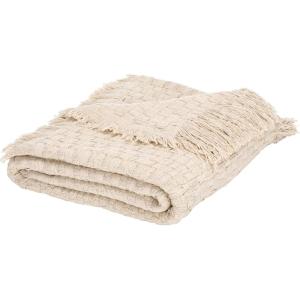 SAFAVIEH Home Collection Inaya Ivory 51 x 67 Cotton Decorative Throw Blanket(Ivory)