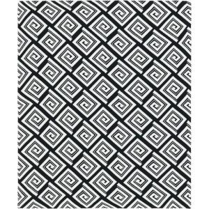 SAFAVIEH Home Collection Veda Black/Ivory Cotton 50 x 60 Decorative Accent Throw Blanket