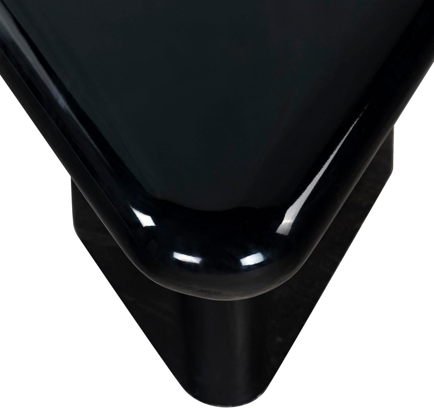 image:imageSAFAVIEH Couture Collection Bellalynn Black Concrete Coffee Table 30 Triangle Accent Table Modern High Gloss Design SFV2618ABlack